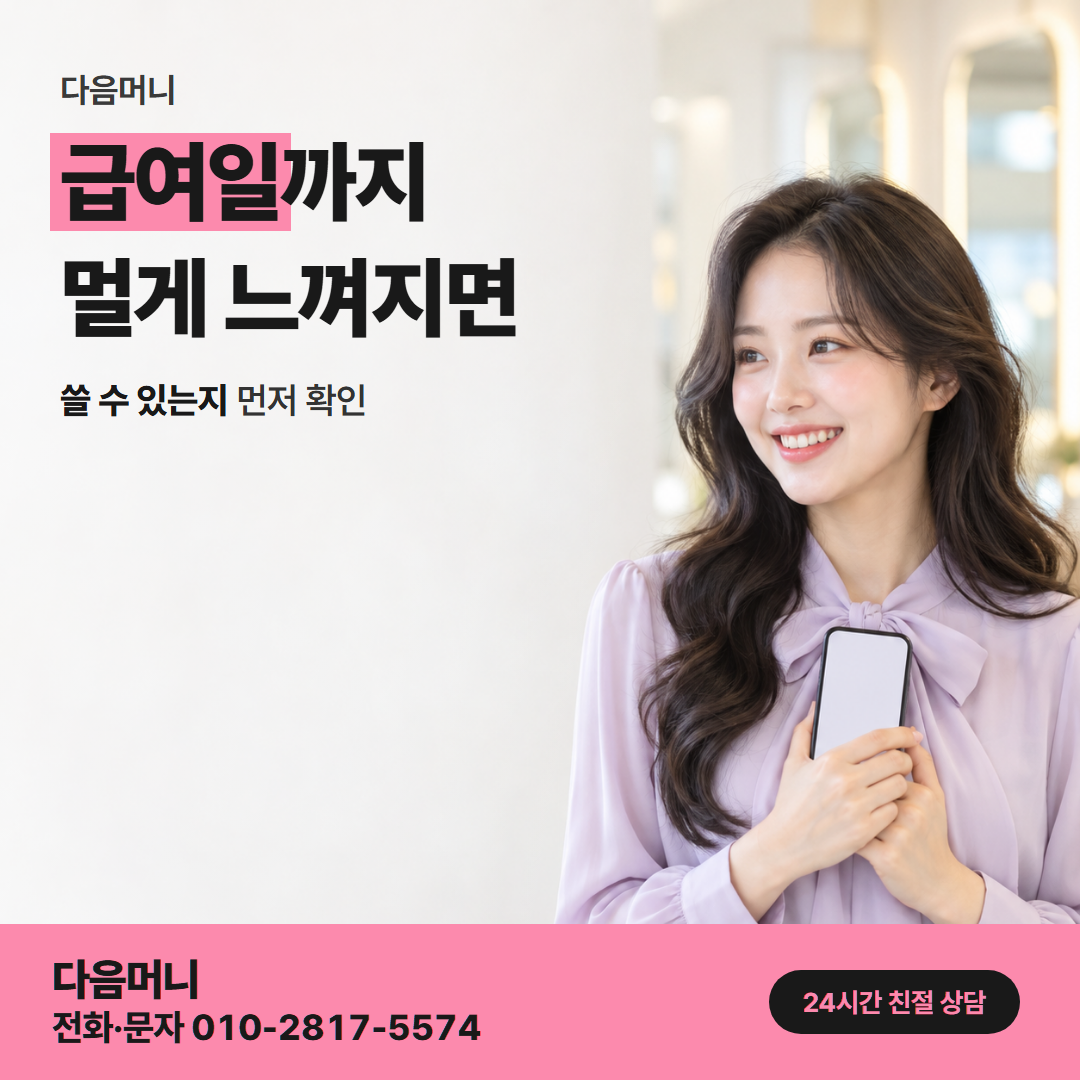 다음머니 구미카드깡 개월 나눔
